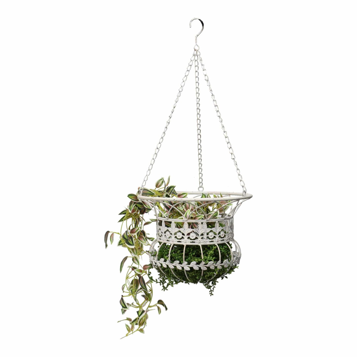 Antique Nested White Hanging Baskets