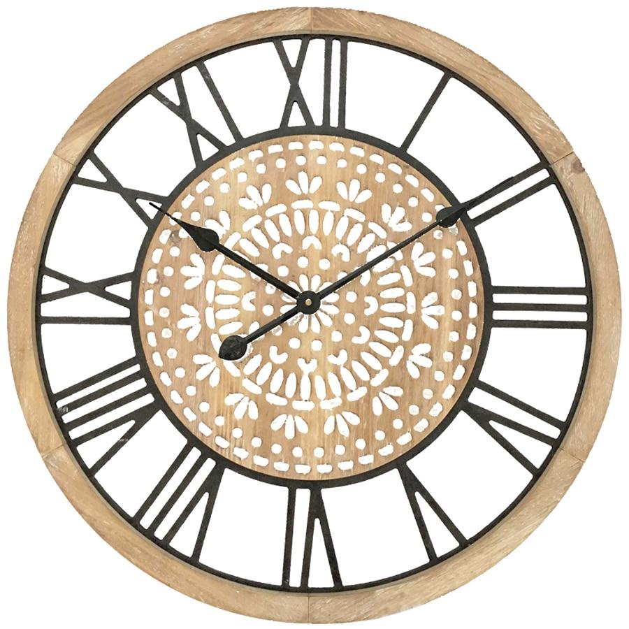 Carved Industro Hamptons Wall Clock