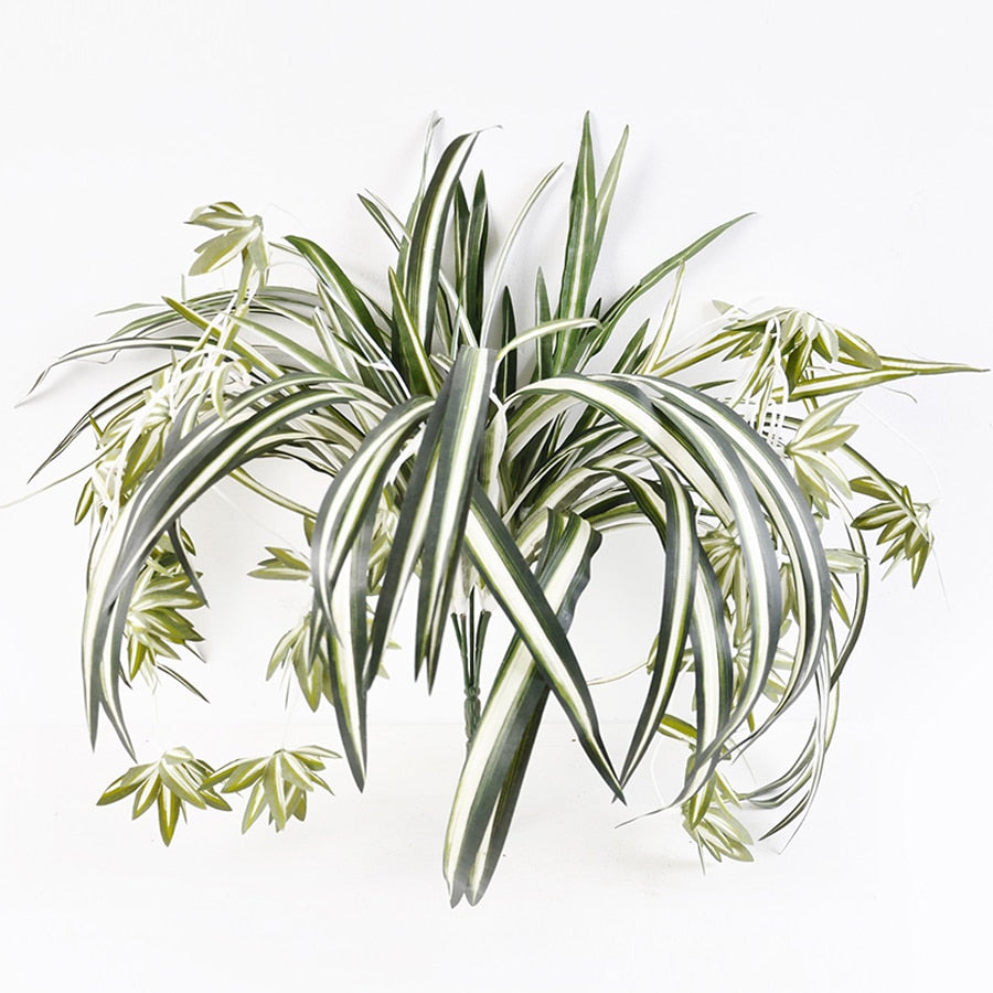 Faux Hanging Spider Plant Bush