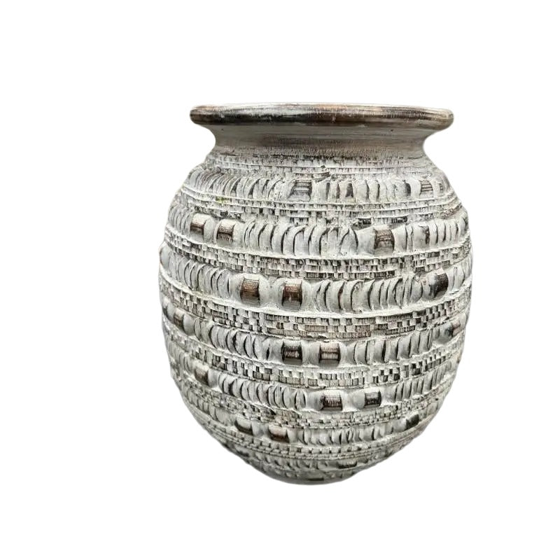 Natural & Distressed Handcrafted Wooden Vase
