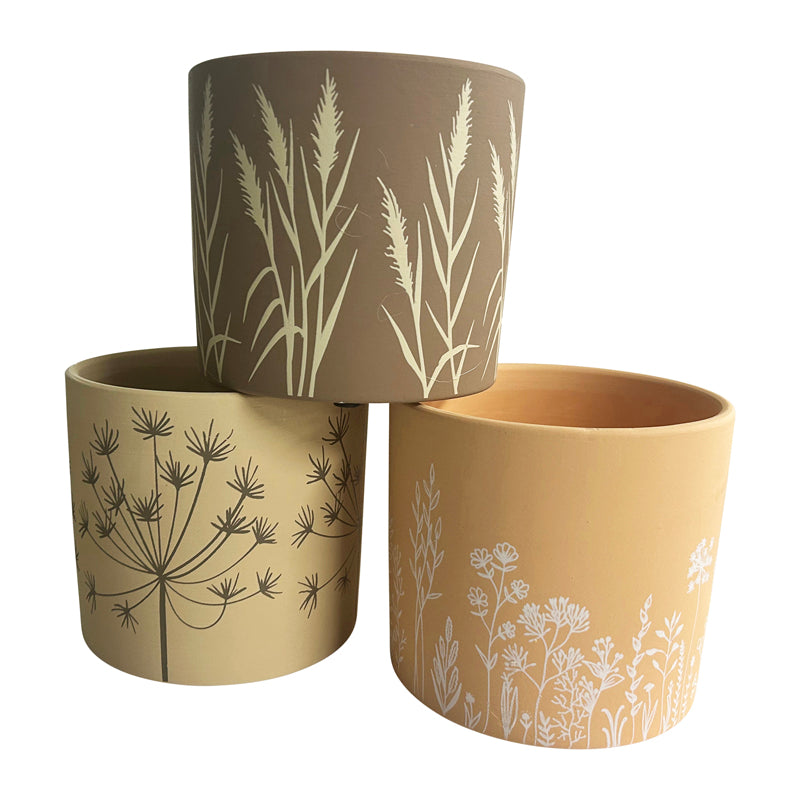 Palm Stripe Planters