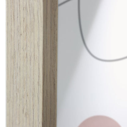 Abstract Balance Wall Print with Oak Frame