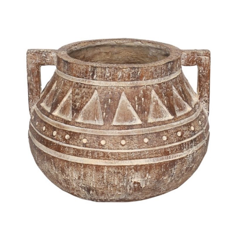 Aged Tribal Style Decorative Pot