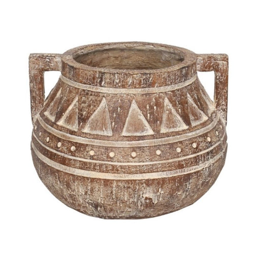 Aged Tribal Style Decorative Pot