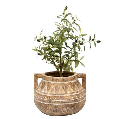 Aged Tribal Style Decorative Pot