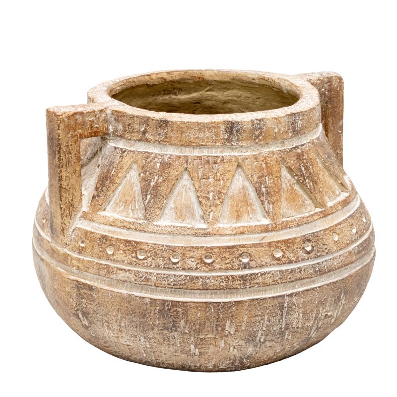 Aged Tribal Style Decorative Pot