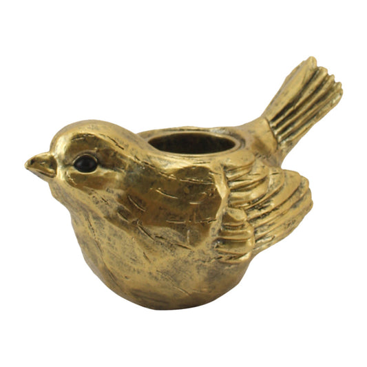 Anique Gold Bird Tea Light Candle Holder