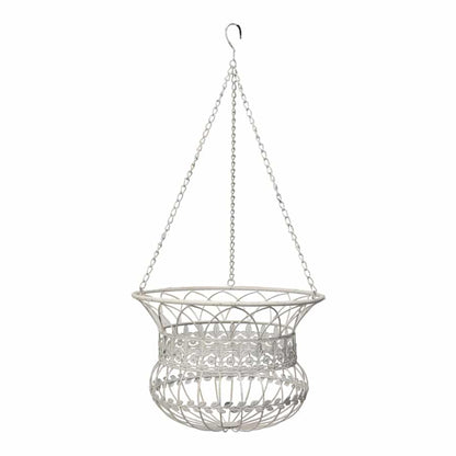Antique Nested White Hanging Baskets