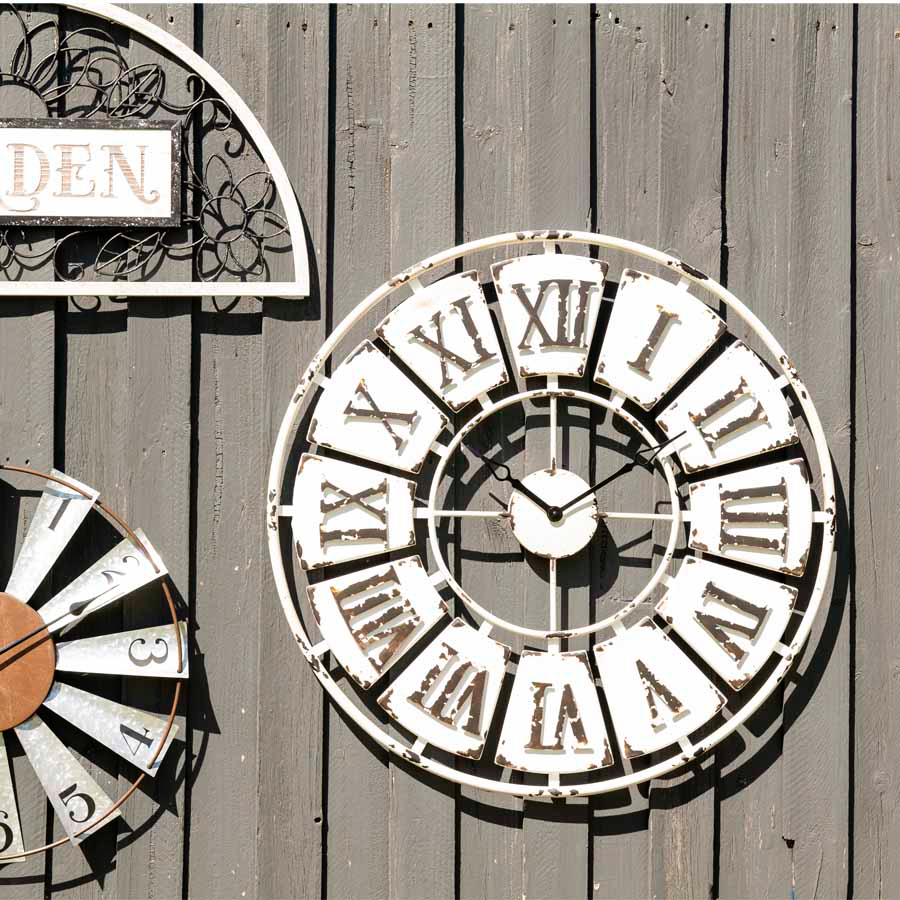 Antique Roman Numeral Round Wall Clock