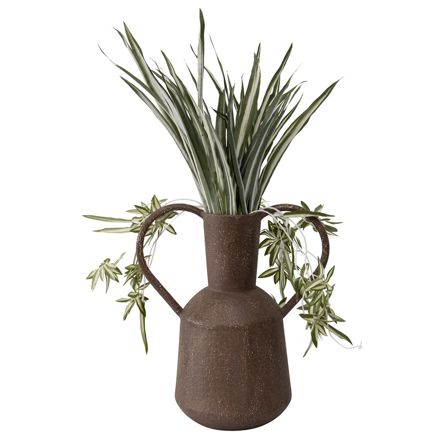 Artisan Aged Vase with Heart Shape Handles
