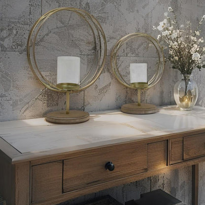 Aura Candle Holders on Timber Base