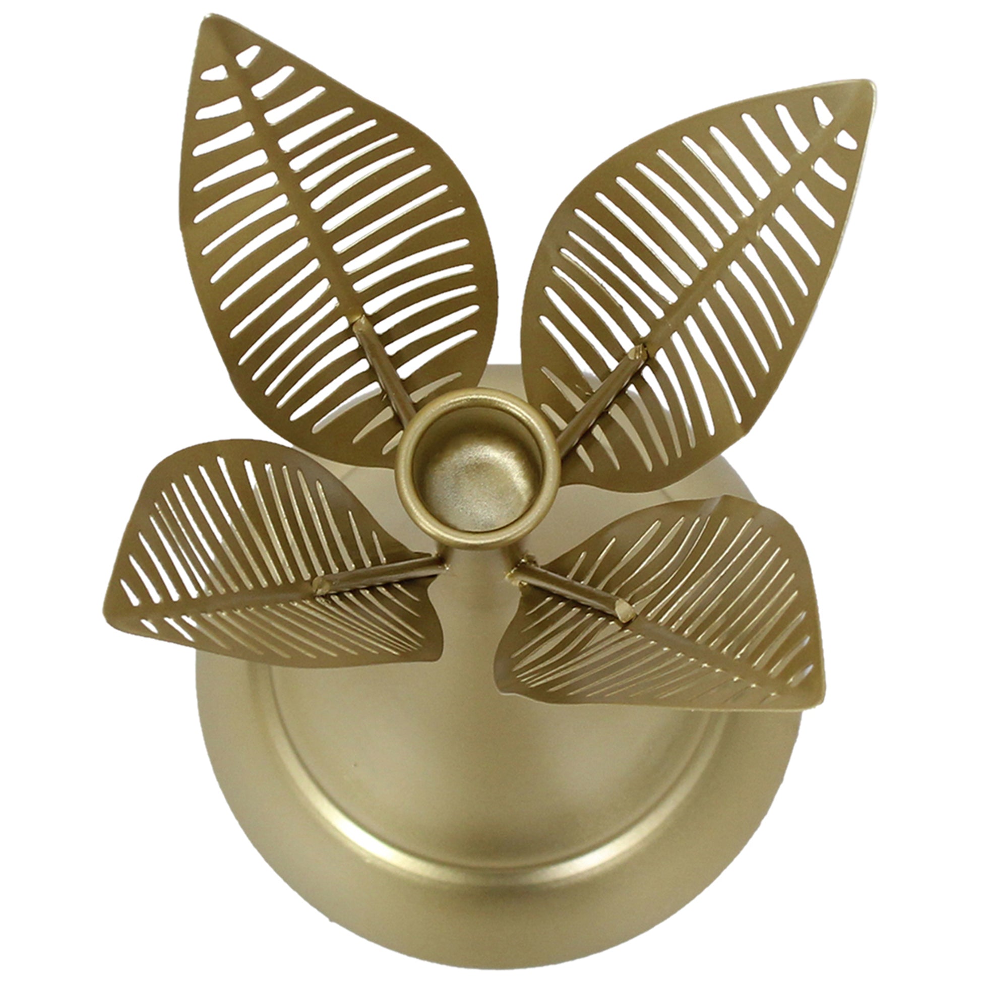 Aura Leaves Taper Candle Holder - Short