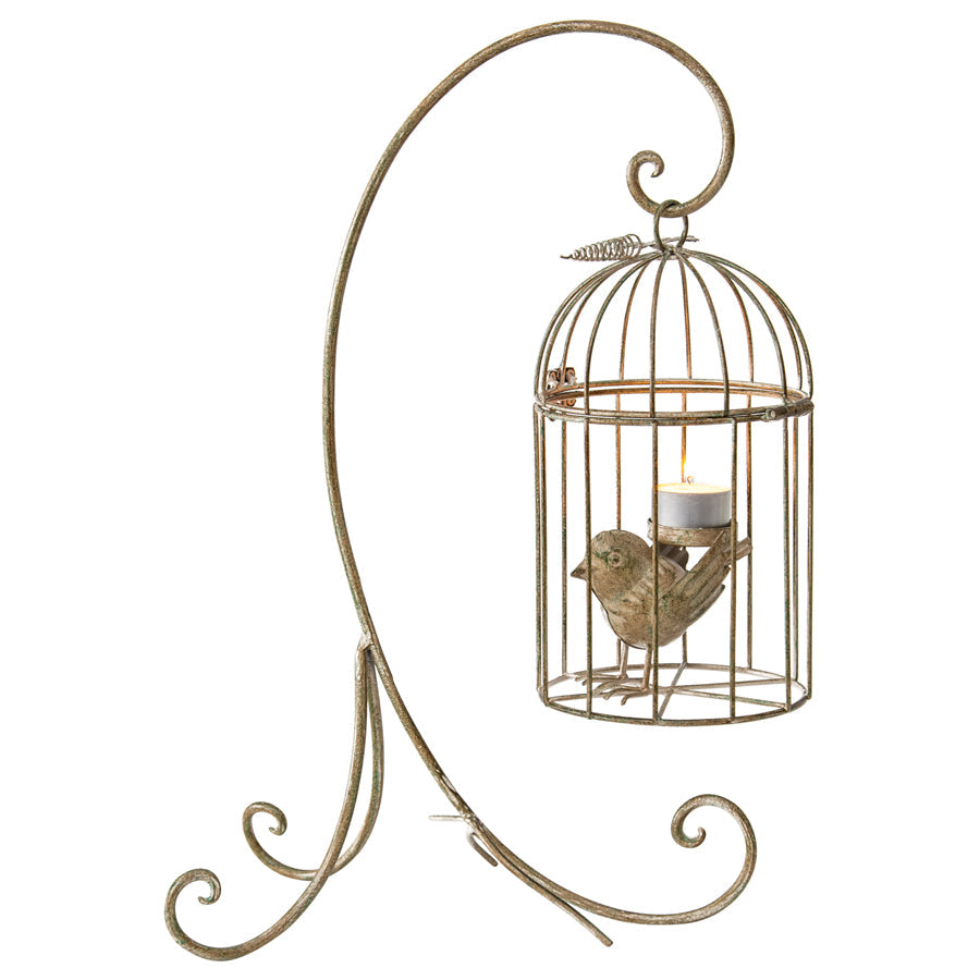 Birdcage on Stand Candleholder