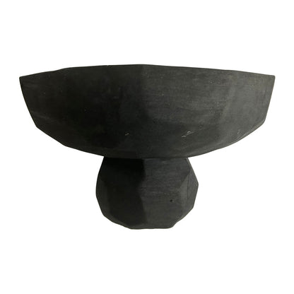 Black Contemporary Decorative Footed Bowl