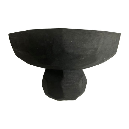 Black Contemporary Decorative Footed Bowl