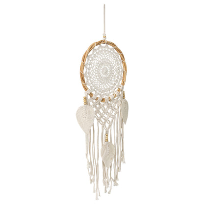 Boho Dream Catcher Handmade with Leaf Shaped Tassel