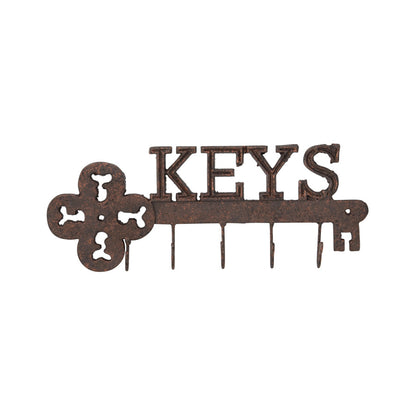 Cast-Iron Wall Hanging Key with 5 Hooks