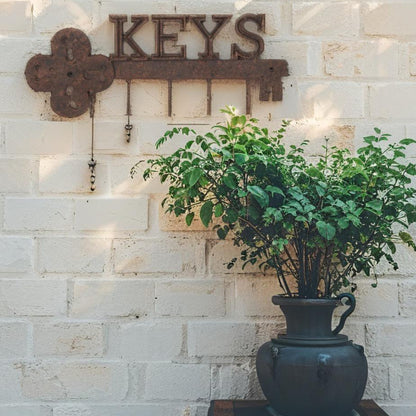 Cast-Iron Wall Hanging Key with 5 Hooks