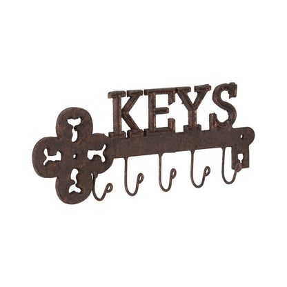 Cast-Iron Wall Hanging Key with 5 Hooks