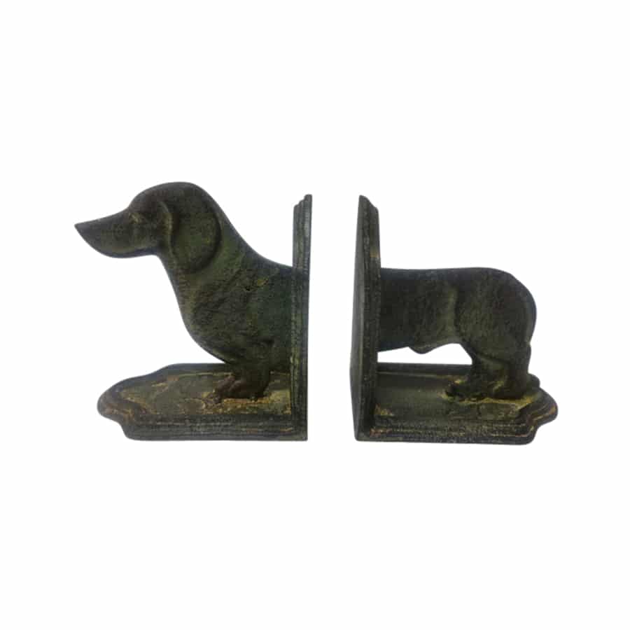 Cast Iron Dachshund Book-Ends Set