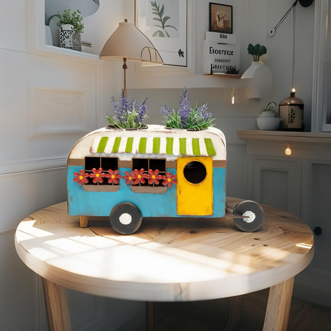 Colourful Caravan Double Pot Planter