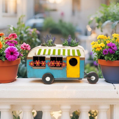 Colourful Caravan Double Pot Planter