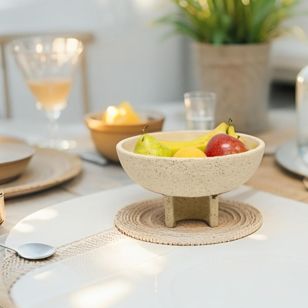 Contemporary Curve Base Textured Bowl