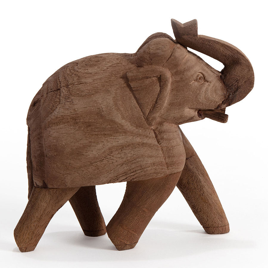 Cracked Finish Mango Wood Elephant