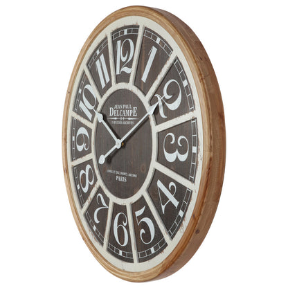 Distressed Grid Wall Clock