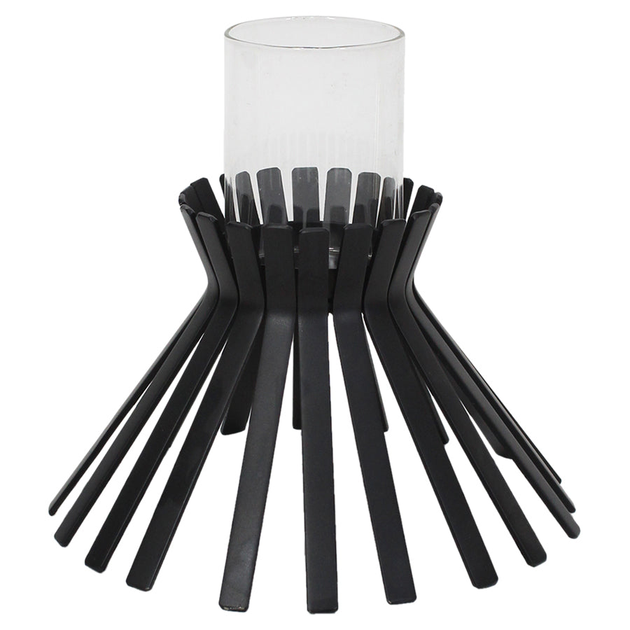 Eclipse Slatted Pillar Candle Holder