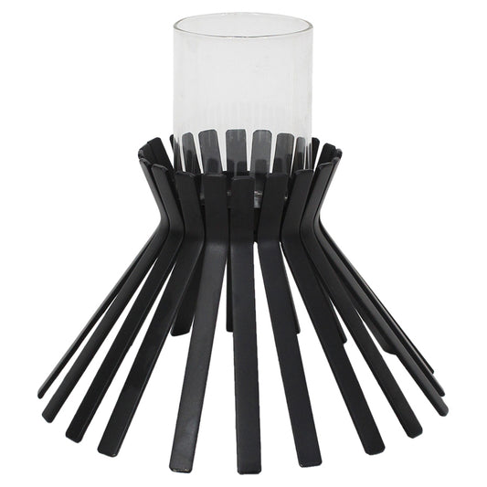 Eclipse Slatted Pillar Candle Holder