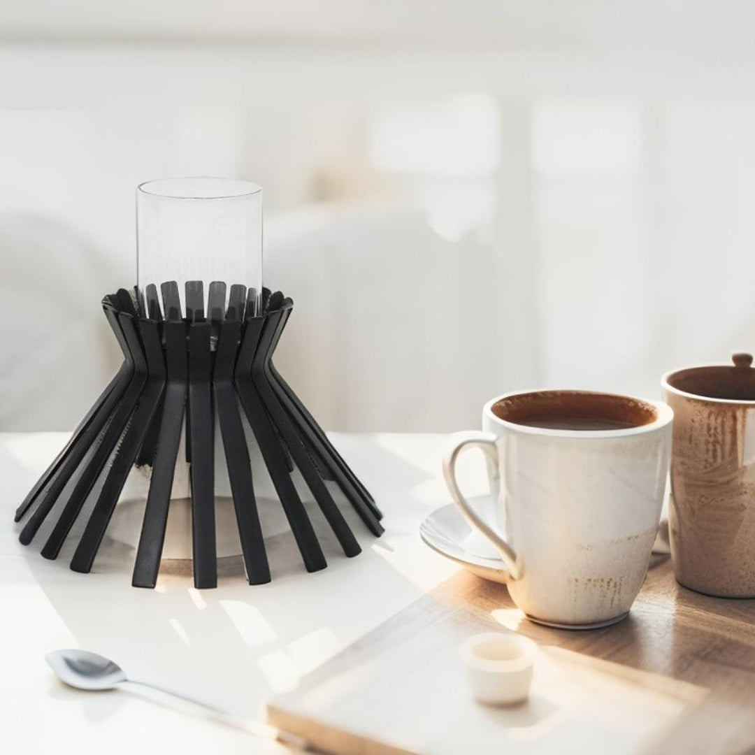 Eclipse Slatted Pillar Candle Holder
