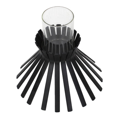 Eclipse Slatted Pillar Candle Holder