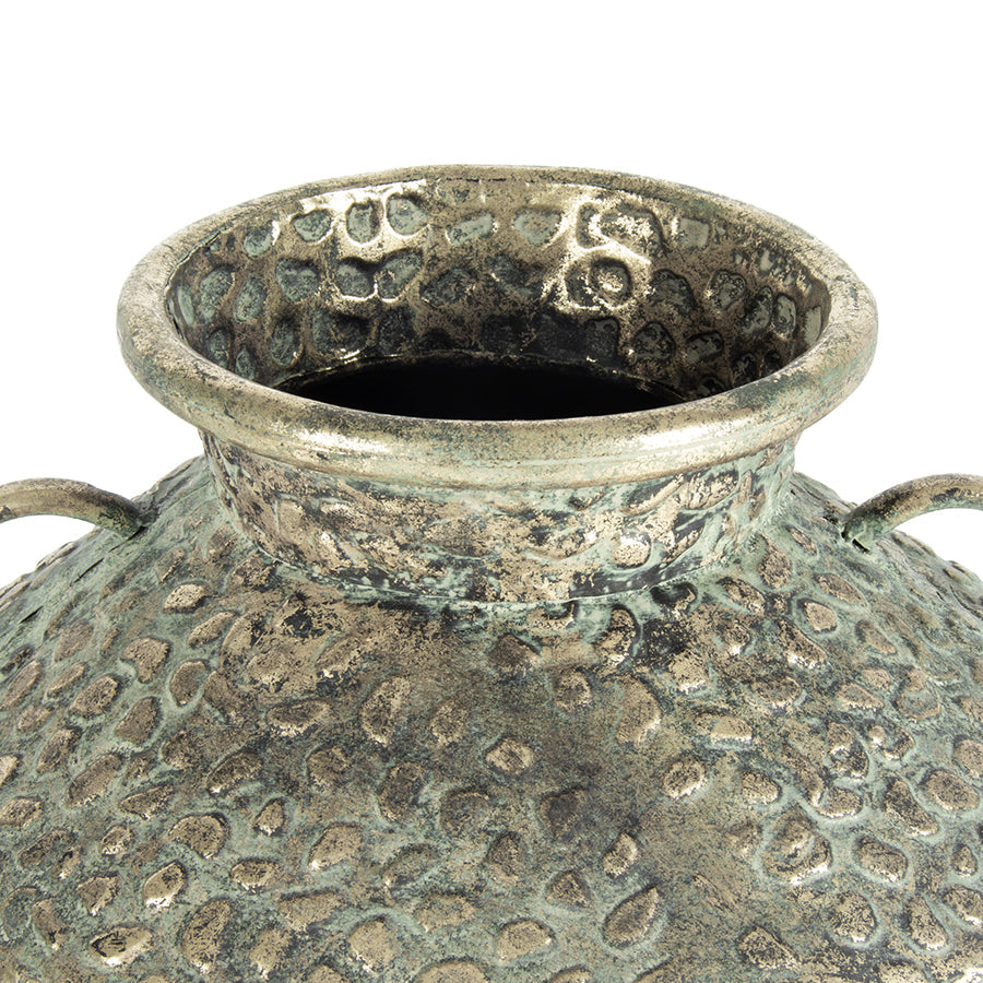 Hammered Antique Gold Urn