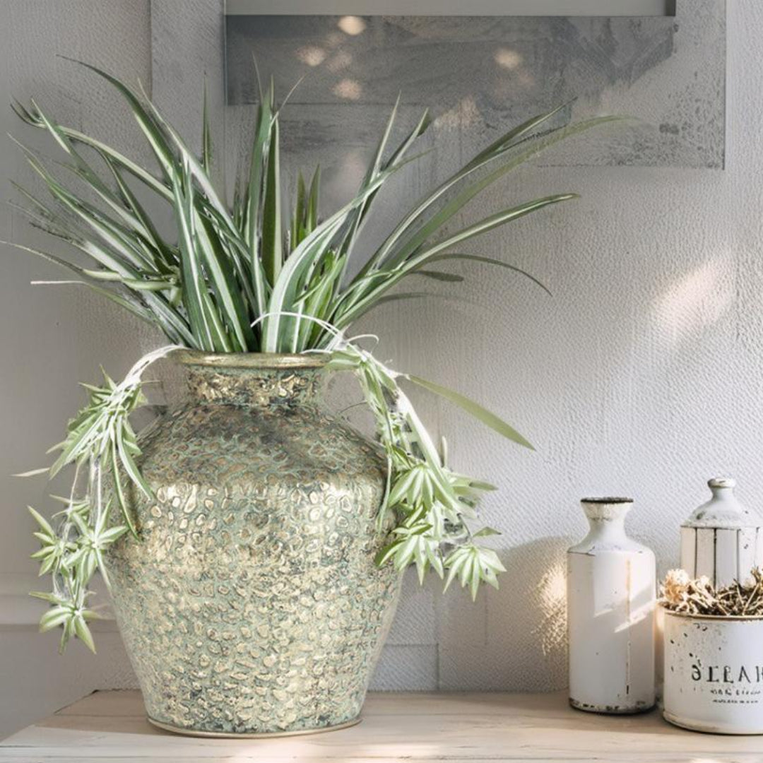 Hammered Antique Gold Urn