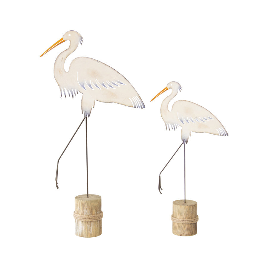 Herons on Wooden Stump