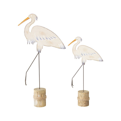 Herons on Wooden Stump