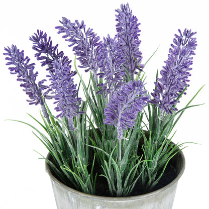 Lavender in Distressed Tin Pot