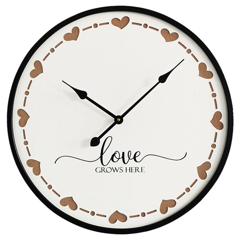 Love Grows Here Wall Clock