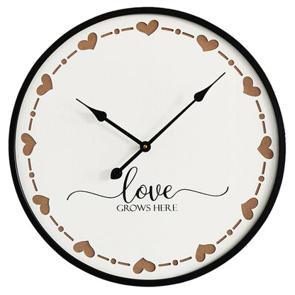 Love Grows Here Wall Clock