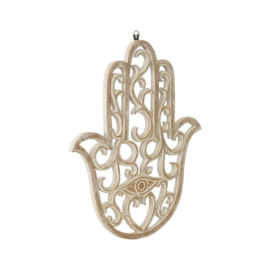 Lucky Hand Hand Carved Wall Art