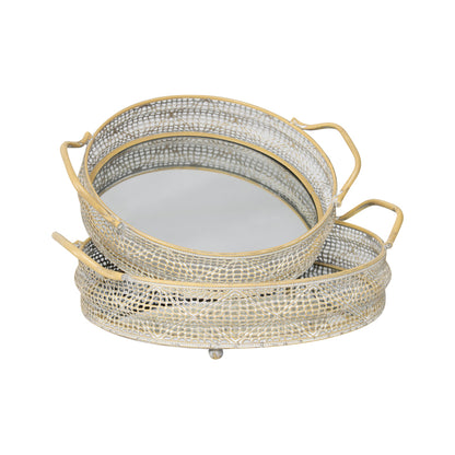 Lustre Nested Hive Mirrored Trays