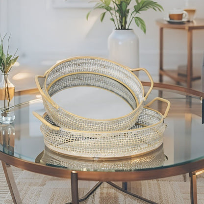 Lustre Nested Hive Mirrored Trays