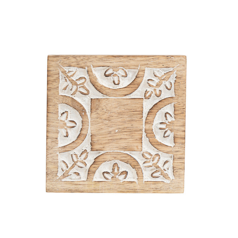 Mango Wood Handcrafted Carved Coasters