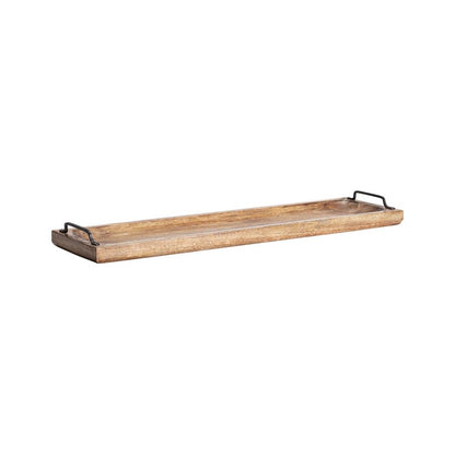 Mango Wood Handcrafted Long Tray with Handles