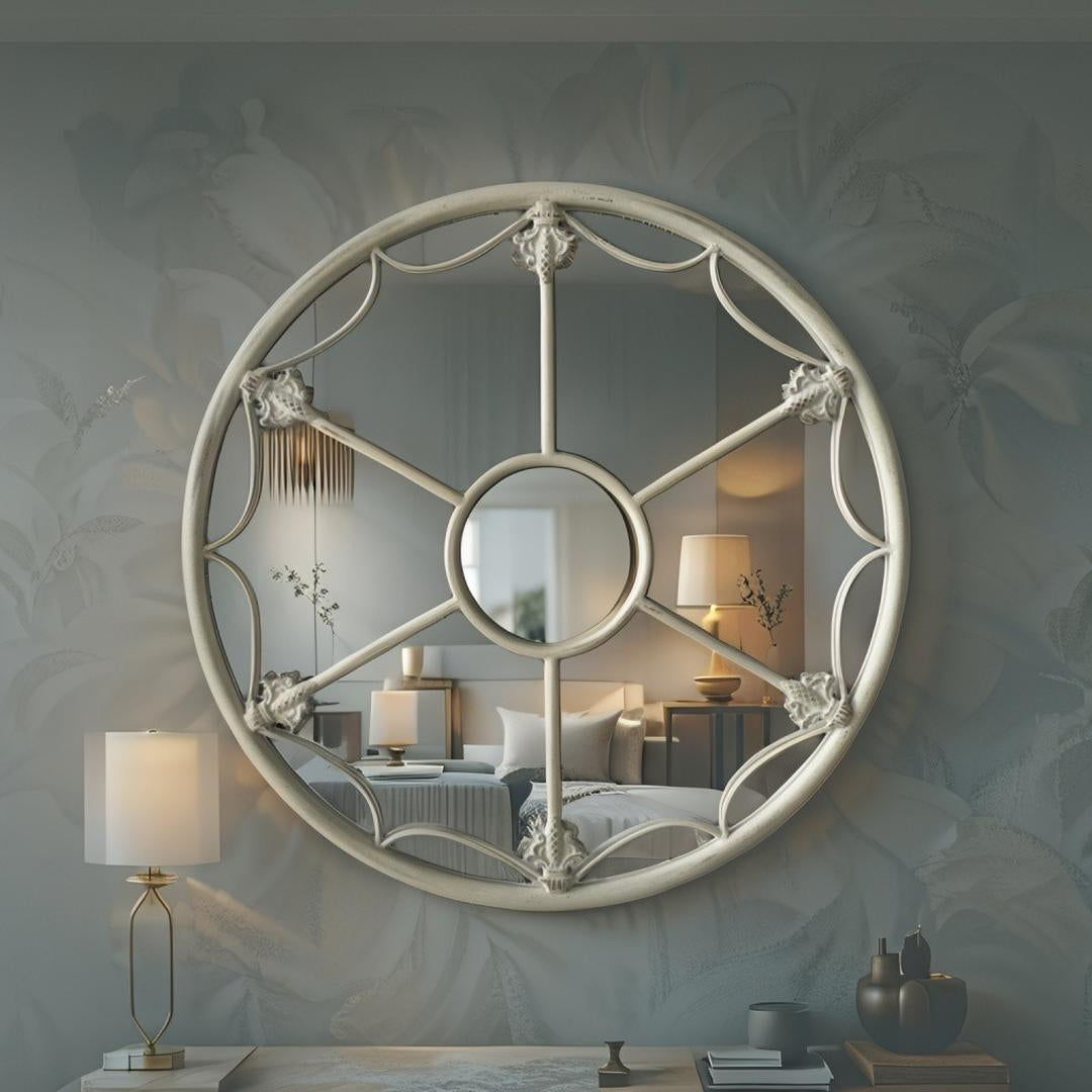 Martinique Fleur Round Wall Mirror