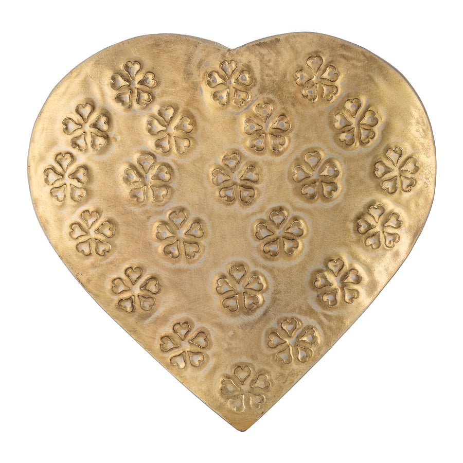 Metal Pressed Hand Crafted Heart Shape Bowl