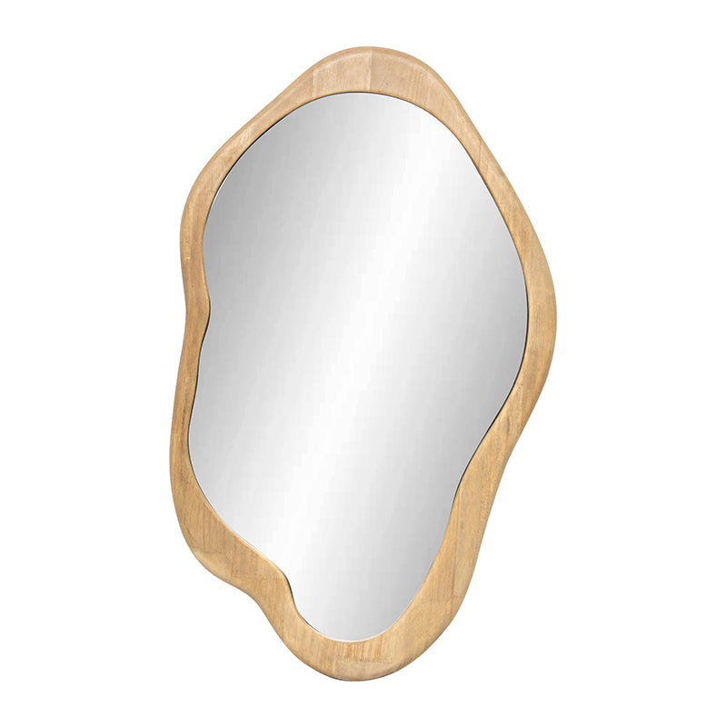 Mid-Century Asymmetric Wood Framed Mirror