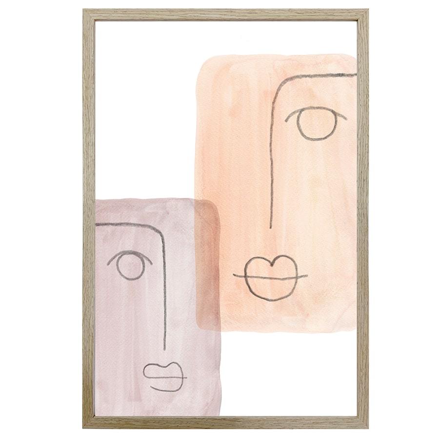 Mixed Emotions Wall Print with Oak Frame