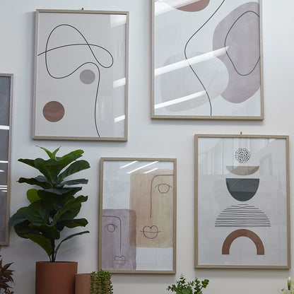 Mixed Emotions Wall Print with Oak Frame